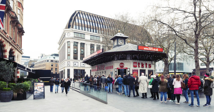 TKTS booth in Leicester Square london