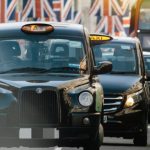 London cabs and double decker bus 1100